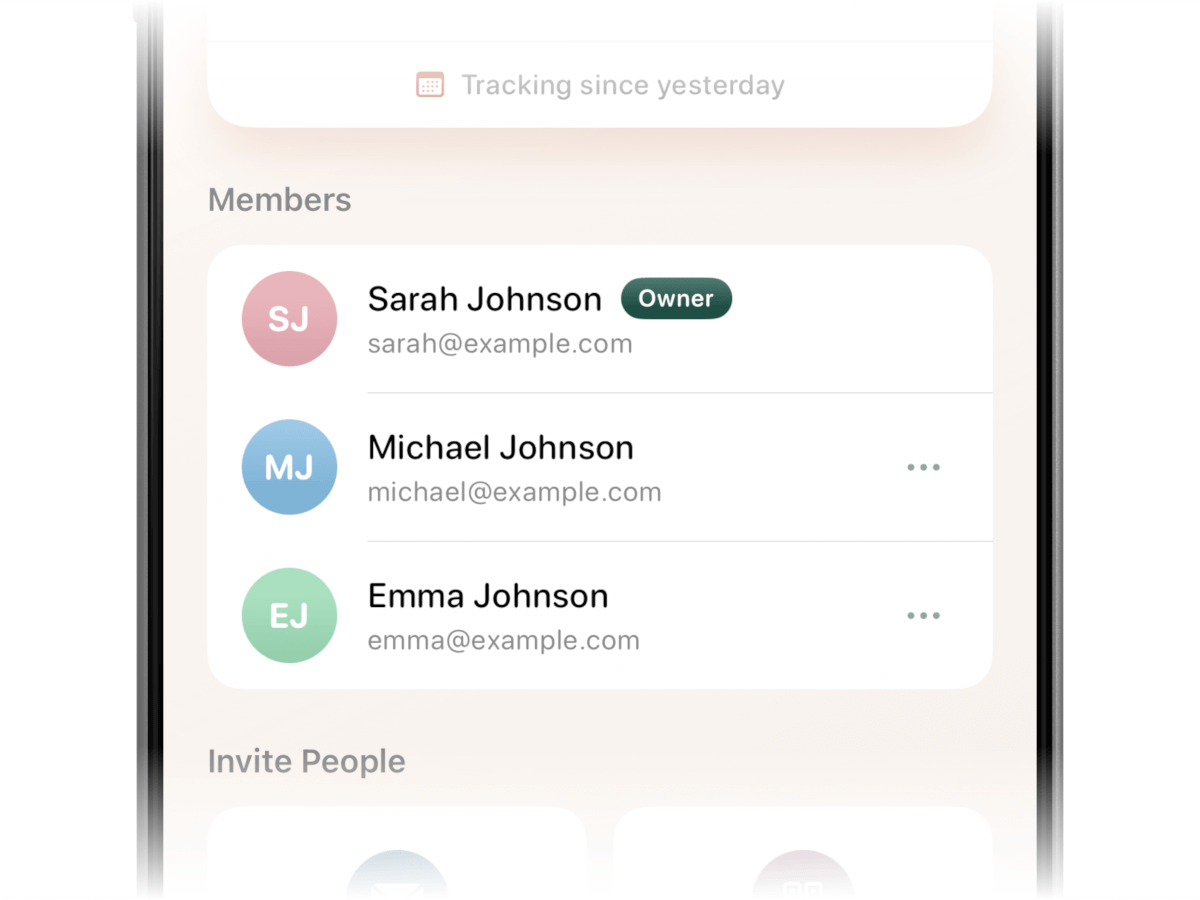 Chores app household sharing and member invitation